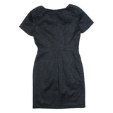 COAST Womens Pencil Dress Black Short Sleeve Knee Length UK 10