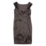 COAST Womens Pencil Dress Brown Sleeveless Midi UK 12