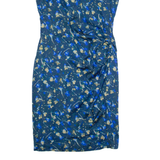 JIGSAW Womens Pencil Dress Blue Floral Short Sleeve Knee Length UK 10
