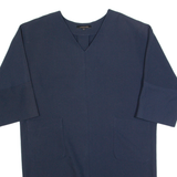 JAEGER Oversized Womens Day Dress Blue Knee Length UK 12