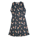 FAT FACE Womens Maxi Dress Blue Crazy Pattern Long UK 6