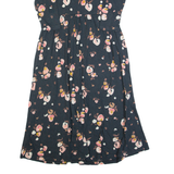 FAT FACE Womens Maxi Dress Blue Crazy Pattern Long UK 6