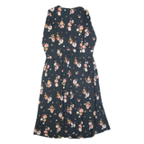 FAT FACE Womens Maxi Dress Blue Crazy Pattern Long UK 6