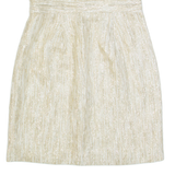 TIBI Womens Fit & Flare Dress Gold Sleeveless Knee Length UK 8