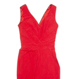 REISS Womens Pencil Dress Red Sleeveless Knee Length UK 4