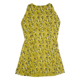 WHITE STUFF Womens A-Line Dress Yellow Floral Long Sleeve Midi UK 8