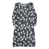 LAURA ASHLEY Womens Jumper Dress Green Knit Wool Spotted Knee Length UK 10
