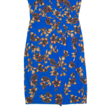 WHISTLES Womens Pencil Dress Blue Floral Sleeveless Knee Length UK 10