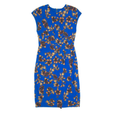 WHISTLES Womens Pencil Dress Blue Floral Sleeveless Knee Length UK 10