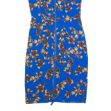 WHISTLES Womens Pencil Dress Blue Floral Sleeveless Knee Length UK 10