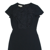 HOBBS LONDON Womens Pencil Dress Black Short Sleeve Knee Length UK 8