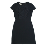 HOBBS LONDON Womens Pencil Dress Black Short Sleeve Knee Length UK 8