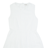 GAP Womens Fit & Flare Dress White Sleeveless Knee Length UK 8