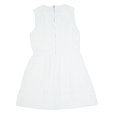 GAP Womens Fit & Flare Dress White Sleeveless Knee Length UK 8