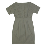 COS Womens Day Dress Green Short Sleeve Knee Length S