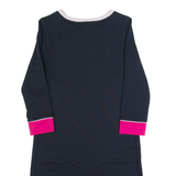 LAURA ASHLEY Womens Shift Dress Black Long Sleeve Knee Length UK 8