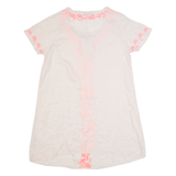 BODEN Womens Shift Dress Cream Short Sleeve Knee Length UK 14