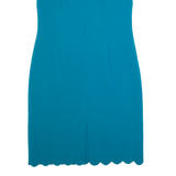 JAEGER Womens Pencil Dress Blue Sleeveless Midi UK 12
