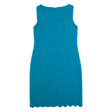 JAEGER Womens Pencil Dress Blue Sleeveless Midi UK 12