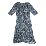 JIGSAW Womens A-Line Dress Grey Spotted Short Sleeve Midi S