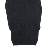 WHISTLES Womens Jumper Dress Black Knit Long Sleeve Knee Length UK 4