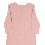 GANNI Oversized Womens Shift Dress Pink Long Sleeve Knee Length S