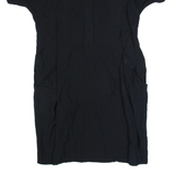 WHISTLES Oversized Womens Day Dress Black Short Sleeve Knee Length UK 8
