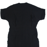 WHISTLES Oversized Womens Day Dress Black Short Sleeve Knee Length UK 8