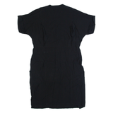 WHISTLES Oversized Womens Day Dress Black Short Sleeve Knee Length UK 8