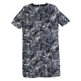 WHISTLES Womens Shift Dress Grey Short Sleeve Knee Length M