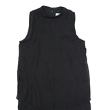 REISS Womens Shift Dress Black Sleeveless Knee Length UK 6