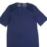 WHISTLES Oversized Womens Shift Dress Blue Short Sleeve Midi UK 8