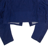 Womens Blazer Jacket Blue 90s Spotted XS