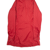 COLUMBIA Mens Rain Jacket Red Nylon Hooded Diamond S