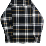 WORKER Mens Lumberjack Jacket Black Flannel Hooded Check M