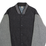 Mens Bomber Jacket Grey L