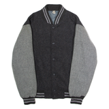 Mens Bomber Jacket Grey L