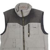 CICERONE Mens Gilet Grey Colourblock L