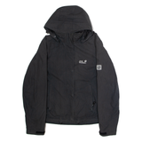 JACK WOLFSKIN Womens Rain Jacket Grey Hooded UK 10