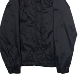 COLUMBIA Womens Rain Jacket Black Nylon Hooded S
