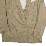 SAMPA Womens Blazer Jacket Brown Viscose 90s UK 10