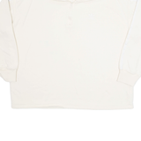 ADIDAS Womens Sweatshirt Beige 1/4 Zip UK 16