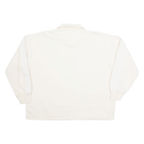 ADIDAS Womens Sweatshirt Beige 1/4 Zip UK 16