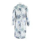 CHIKI Womens A-Line Dress Blue 90s Floral Long Sleeve Midi L