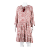 PHASE EIGHT Womens Fit & Flare Dress Red Crazy Pattern Knee Length UK 14