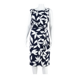 PHASE EIGHT Womens Bodycon Dress Blue Floral Sleeveless Midi UK 16
