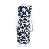 PHASE EIGHT Womens Bodycon Dress Blue Floral Sleeveless Midi UK 16
