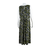 MONSOON Womens A-Line Dress Green Floral Sleeveless Long UK 12