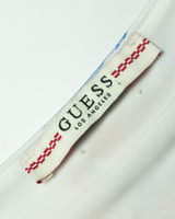 GUESS Womens Bodycon Dress White Floral Sleeveless Knee Length S
