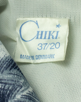 CHIKI Womens A-Line Dress Blue 90s Floral Long Sleeve Midi L